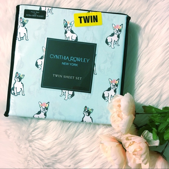 Cynthia Rowley Other - Cynthia Rowley | French Bull Dog Twin Sheet Set